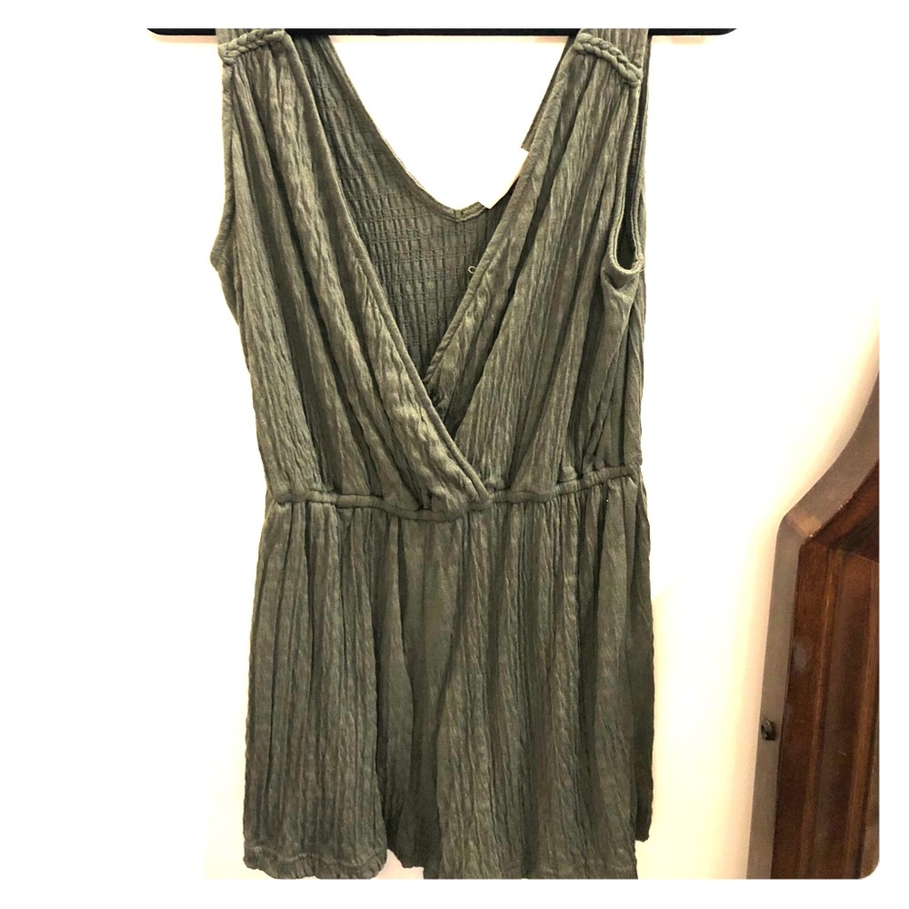 Army green romper